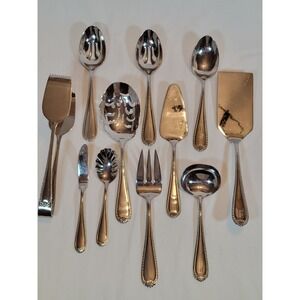 Reed & Barton Domain Serving Set 11pc 18/10 Stainless Salad Tongs Lasagna Spoon